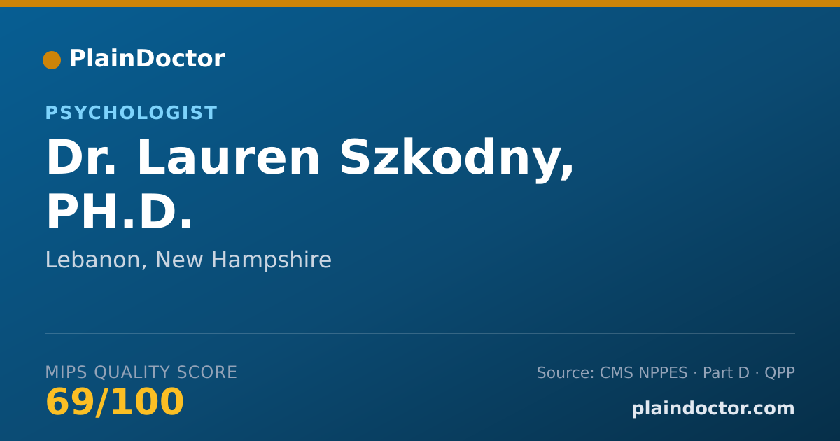 Shareable card for Lauren Szkodny, PH.D. - Psychologist, Lebanon, NH