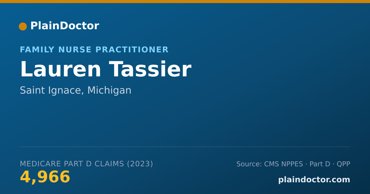 Shareable card for Lauren Tassier - Family Nurse Practitioner, Saint Ignace, MI