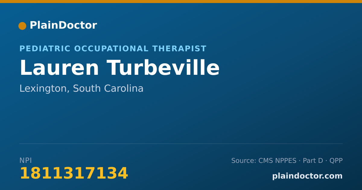 Shareable card for Lauren Turbeville - Pediatric Occupational Therapist, Lexington, SC