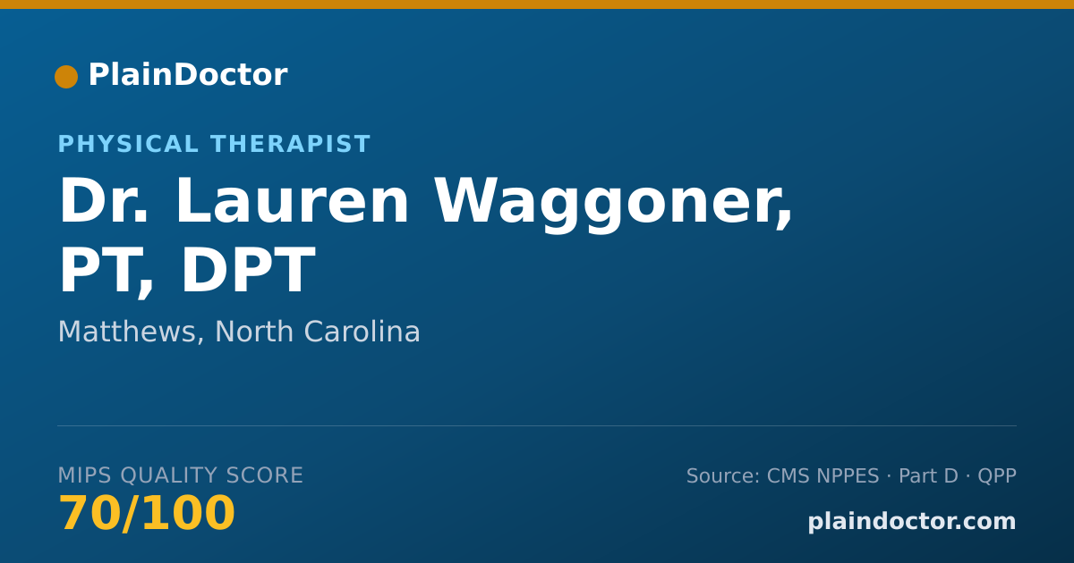 Shareable card for Lauren Waggoner, PT, DPT - Physical Therapist, Matthews, NC