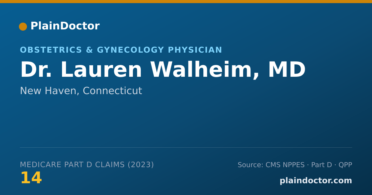 Shareable card for Lauren Walheim, MD - Obstetrics & Gynecology Physician, New Haven, CT