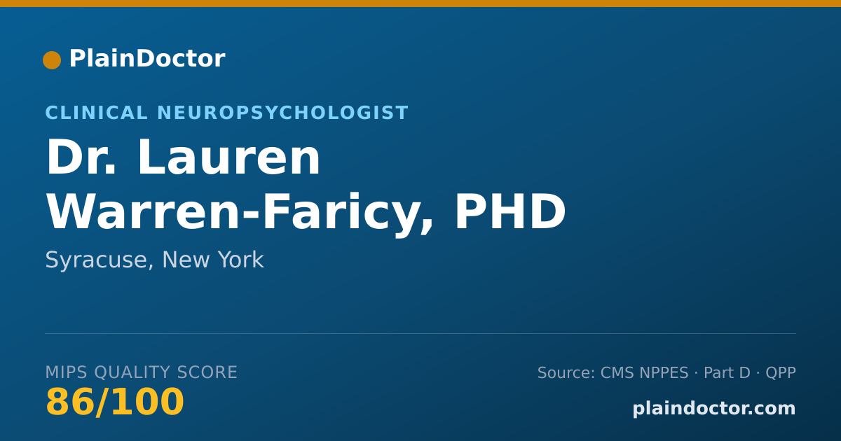 Shareable card for Lauren Warren-Faricy, PHD - Clinical Neuropsychologist, Syracuse, NY