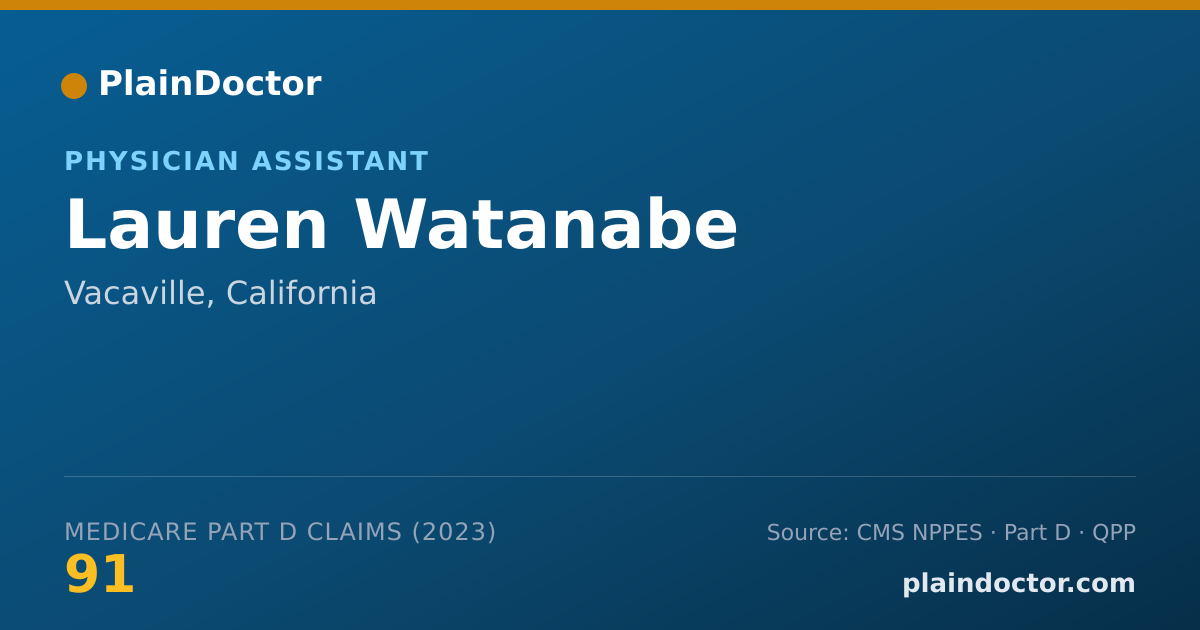 Shareable card for Lauren Watanabe - Physician Assistant, Vacaville, CA