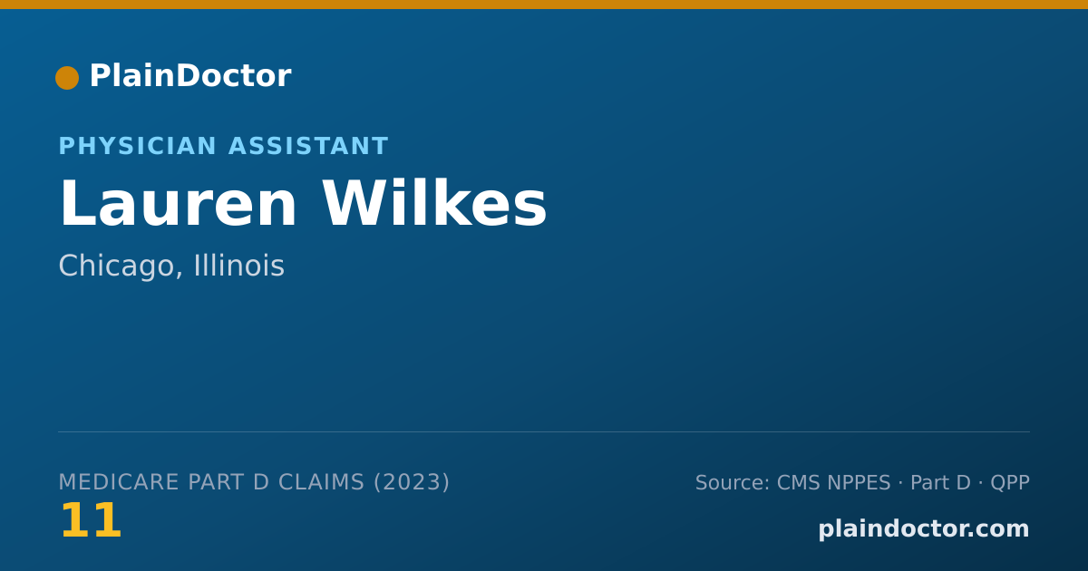 Shareable card for Lauren Wilkes - Physician Assistant, Chicago, IL