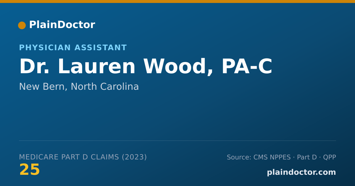 Shareable card for Lauren Wood, PA-C - Physician Assistant, New Bern, NC