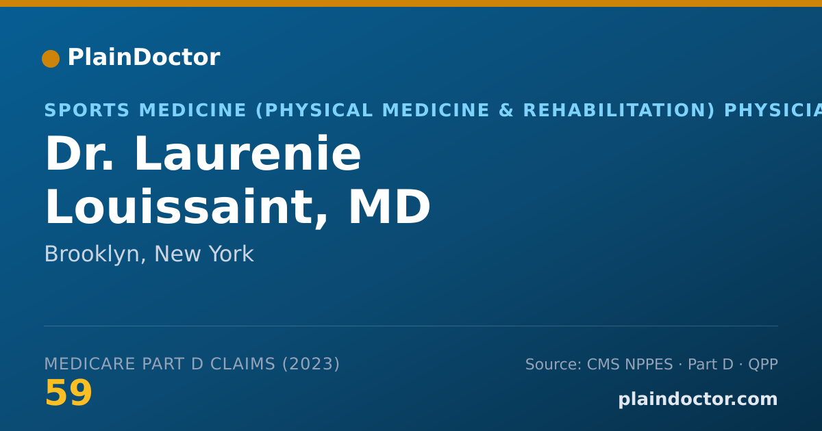 Shareable card for Laurenie Louissaint, MD - Sports Medicine (Physical Medicine & Rehabilitation) Physician, Brooklyn, NY