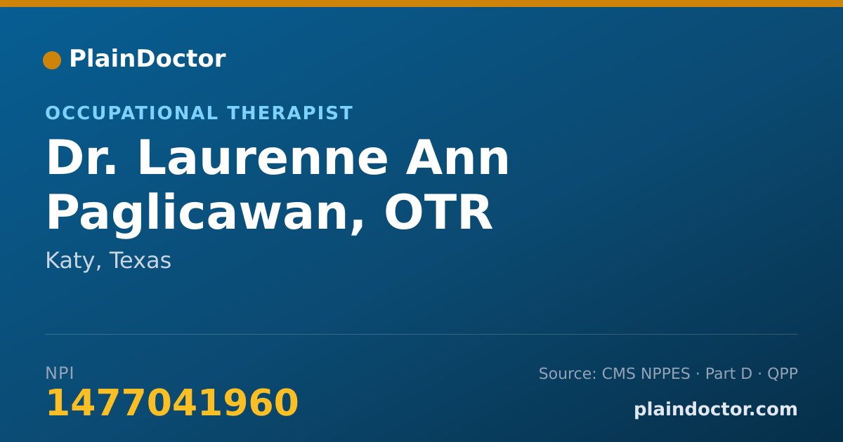 Shareable card for Laurenne Ann Paglicawan, OTR - Occupational Therapist, Katy, TX