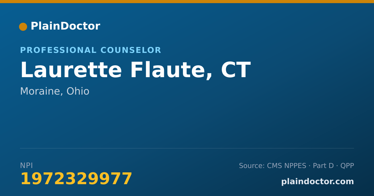 Shareable card for Laurette Flaute, CT - Behavior Analyst, Moraine, OH