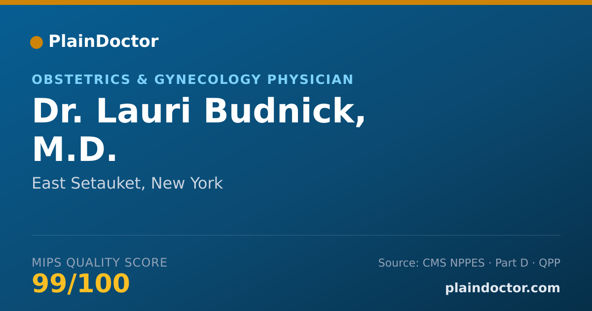 Shareable card for Lauri Budnick, M.D. - Obstetrics & Gynecology Physician, East Setauket, NY