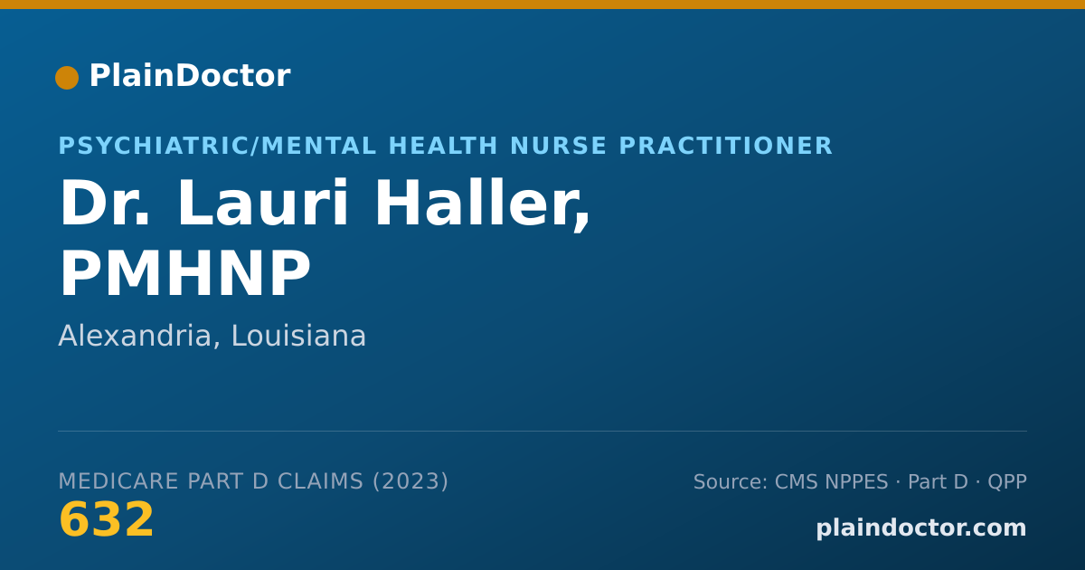 Shareable card for Lauri Haller, PMHNP - Psychiatric/Mental Health Nurse Practitioner, Alexandria, LA