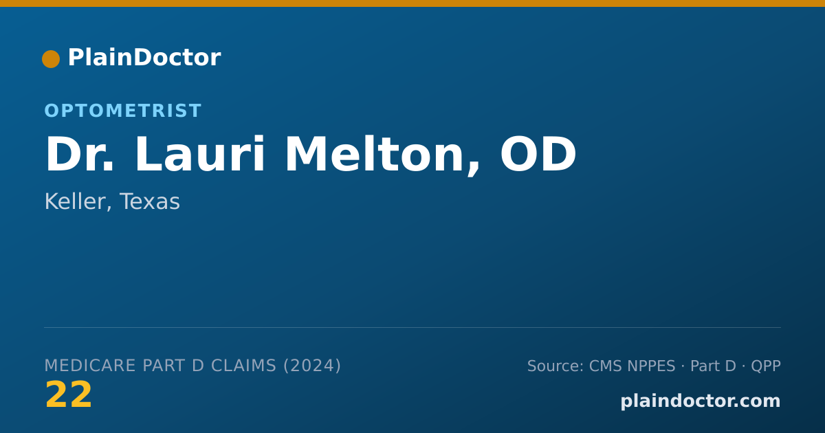 Shareable card for Lauri Melton, OD - Optometrist, Keller, TX