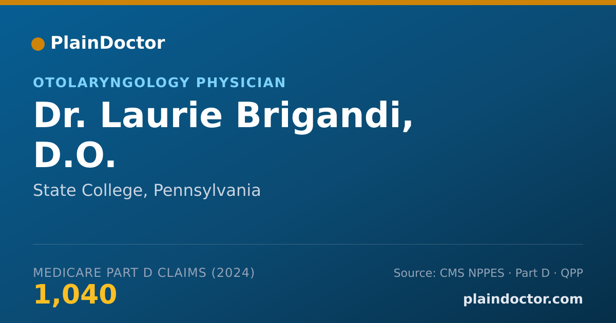 Shareable card for Laurie Brigandi, D.O. - Otolaryngology/Facial Plastic Surgery Physician, State College, PA