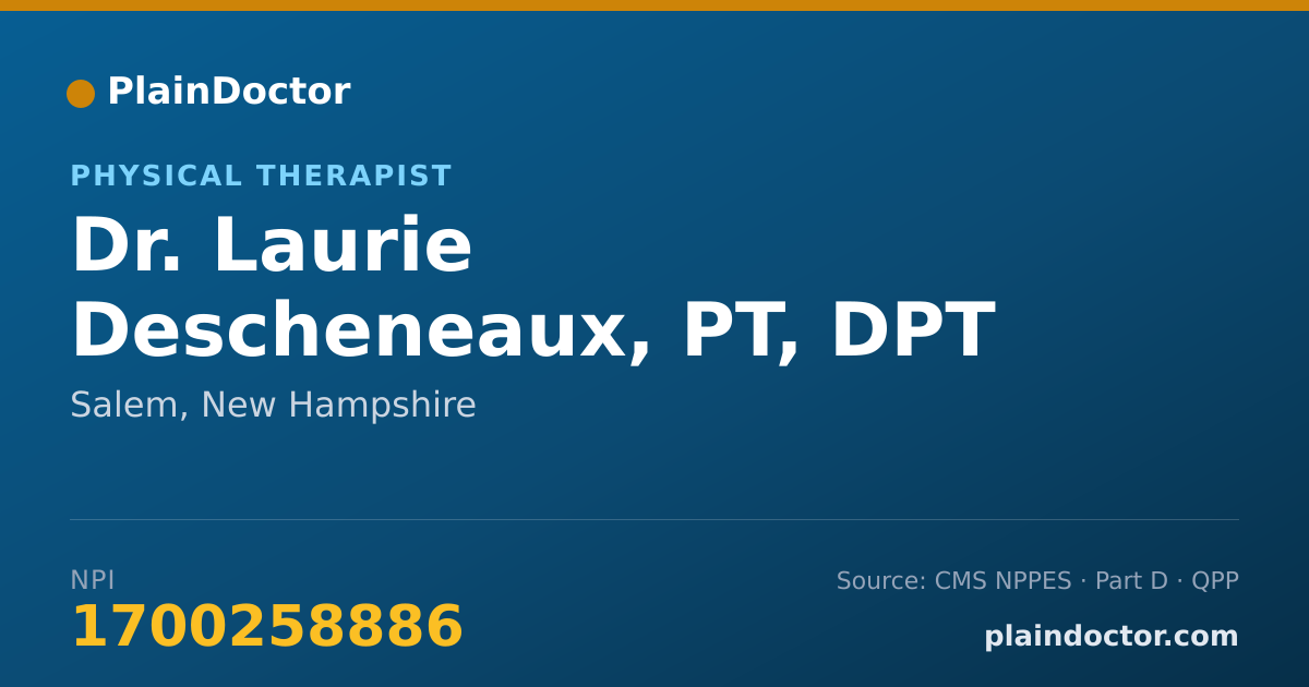 Shareable card for Laurie Descheneaux, PT, DPT - Physical Therapist, Salem, NH