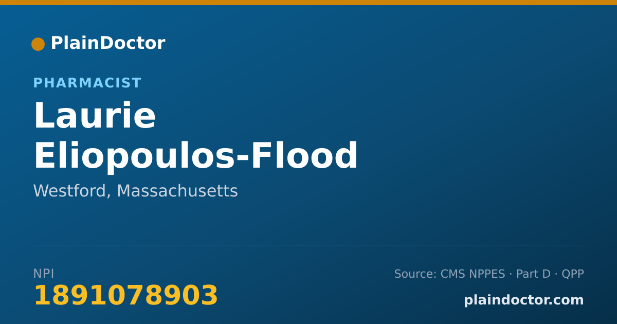 Shareable card for Laurie Eliopoulos-Flood - Pharmacist, Westford, MA