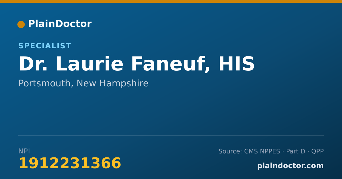 Shareable card for Laurie Faneuf, HIS - Specialist, Portsmouth, NH