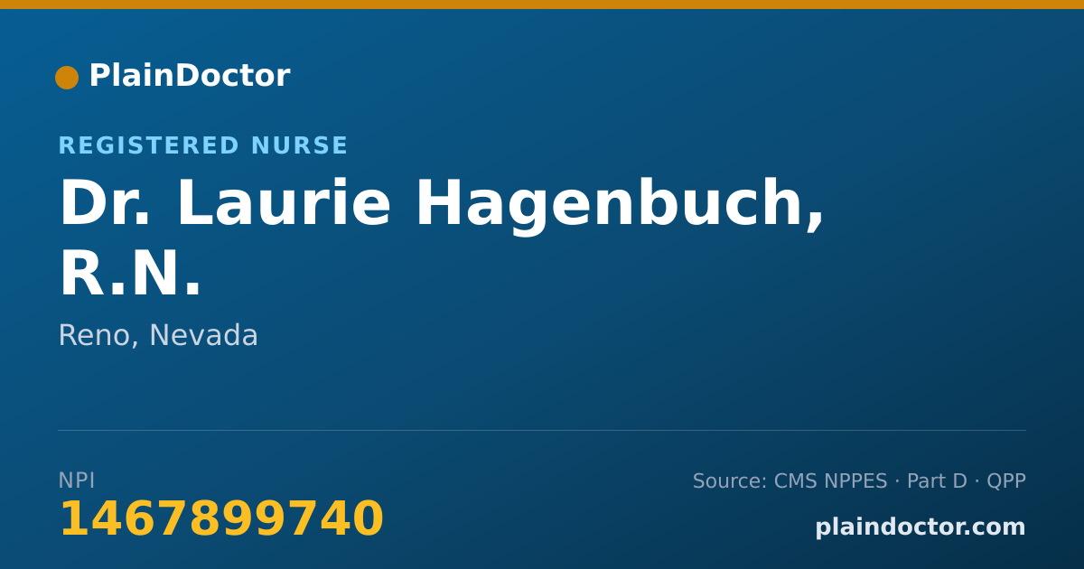 Shareable card for Laurie Hagenbuch, R.N. - Registered Nurse, Reno, NV