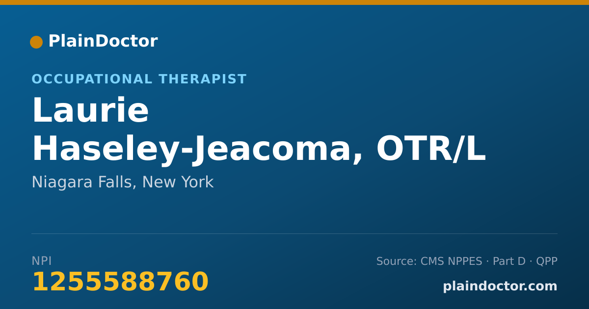 Shareable card for Laurie Haseley-Jeacoma, OTR/L - Occupational Therapist, Niagara Falls, NY