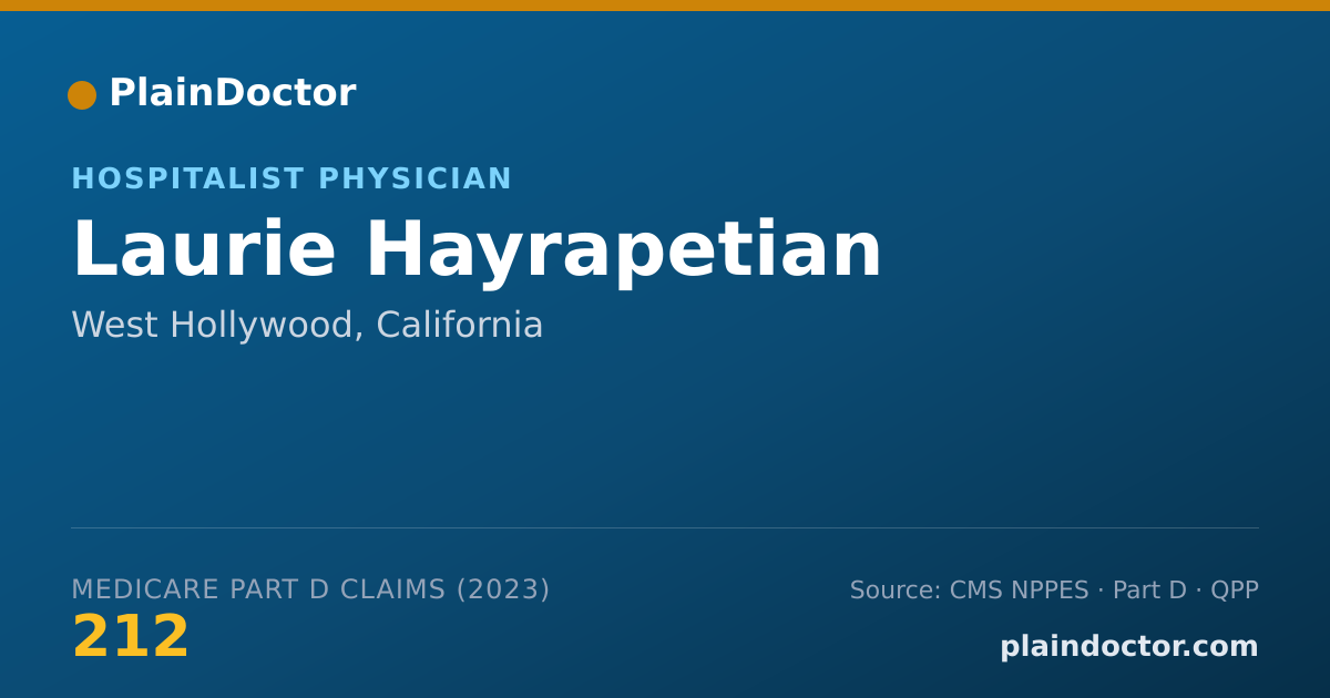Shareable card for Laurie Hayrapetian - Hospitalist Physician, West Hollywood, CA