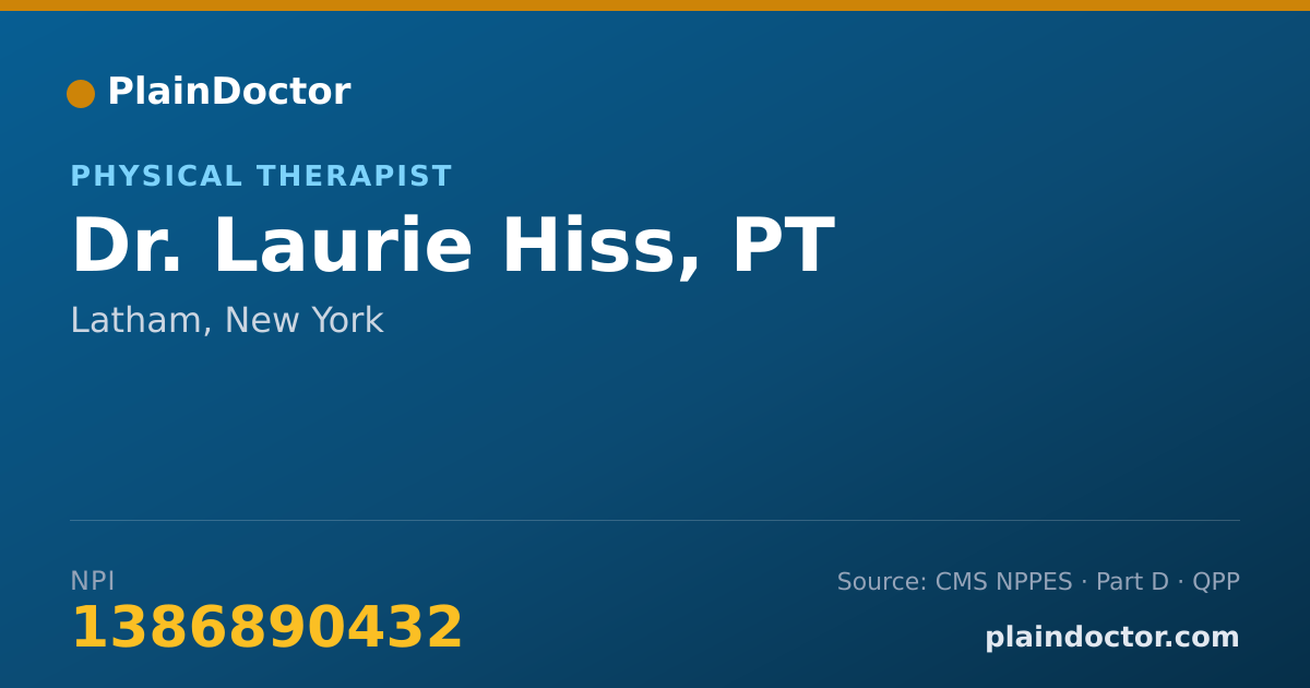 Shareable card for Laurie Hiss, PT - Physical Therapist, Latham, NY