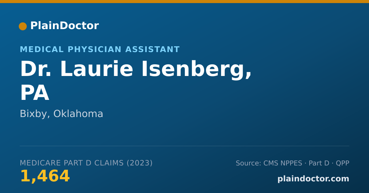 Shareable card for Laurie Isenberg, PA - Medical Physician Assistant, Bixby, OK