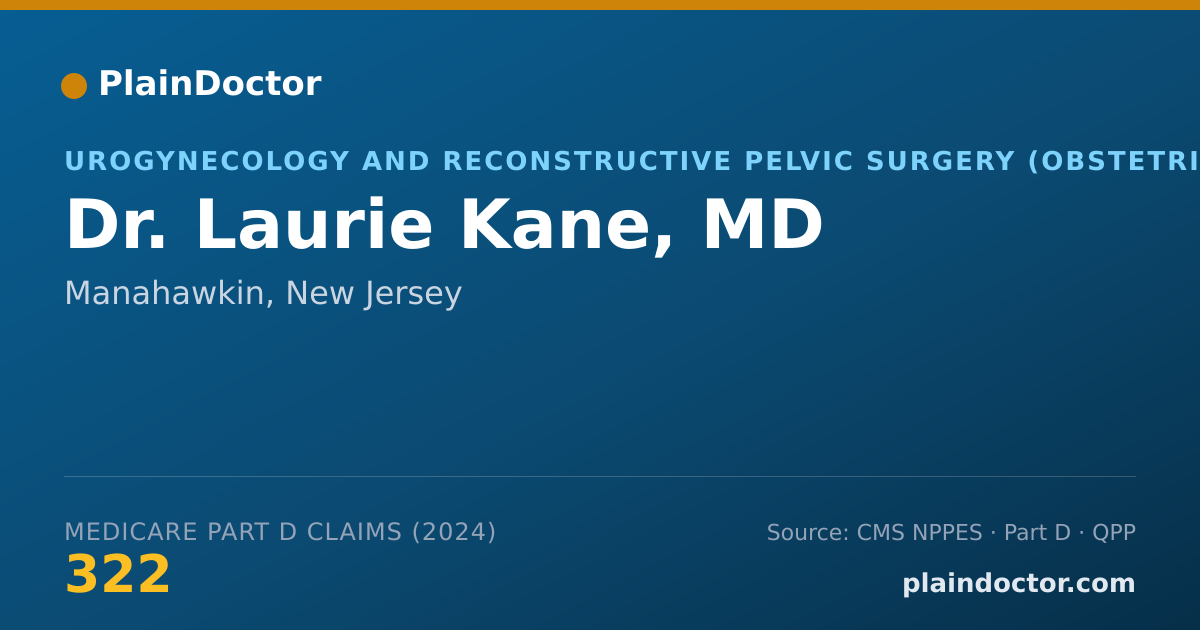 Shareable card for Laurie Kane, MD - Urogynecology and Reconstructive Pelvic Surgery (Obstetrics & Gynecology) Physician, Manahawkin, NJ