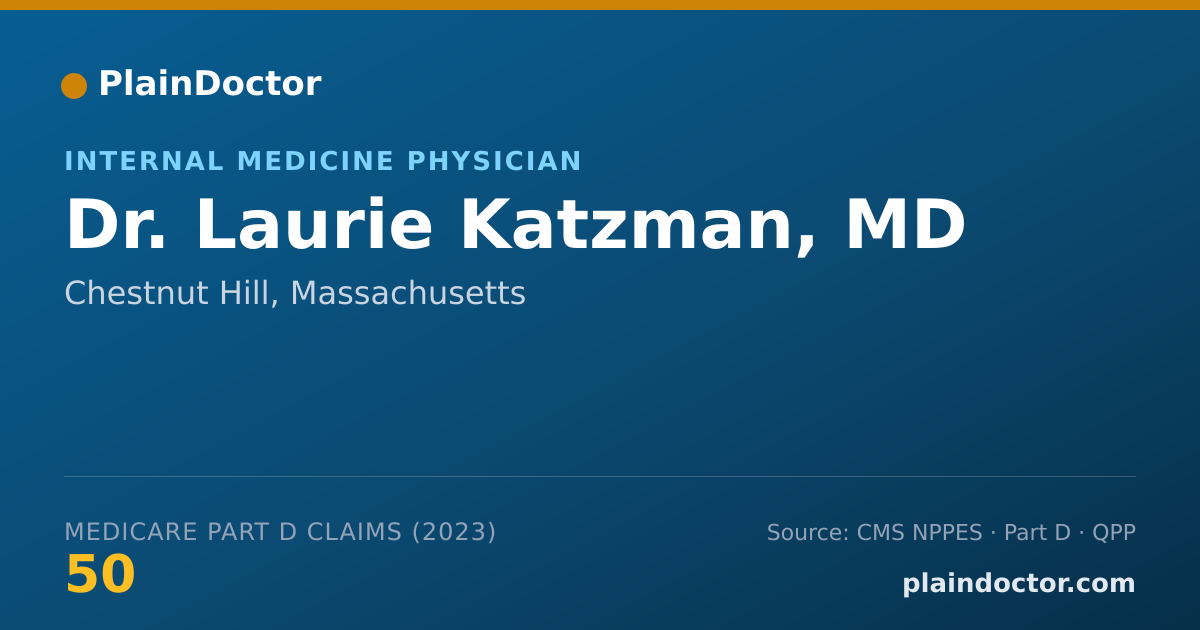 Shareable card for Laurie Katzman, MD - Internal Medicine Physician, Chestnut Hill, MA