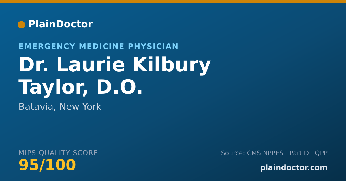 Shareable card for Laurie Kilbury Taylor, D.O. - Emergency Medicine Physician, Batavia, NY