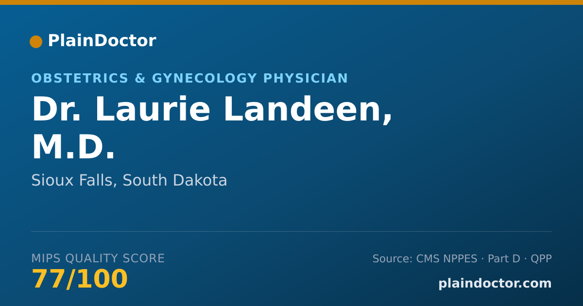 Shareable card for Laurie Landeen, M.D. - Obstetrics & Gynecology Physician, Sioux Falls, SD