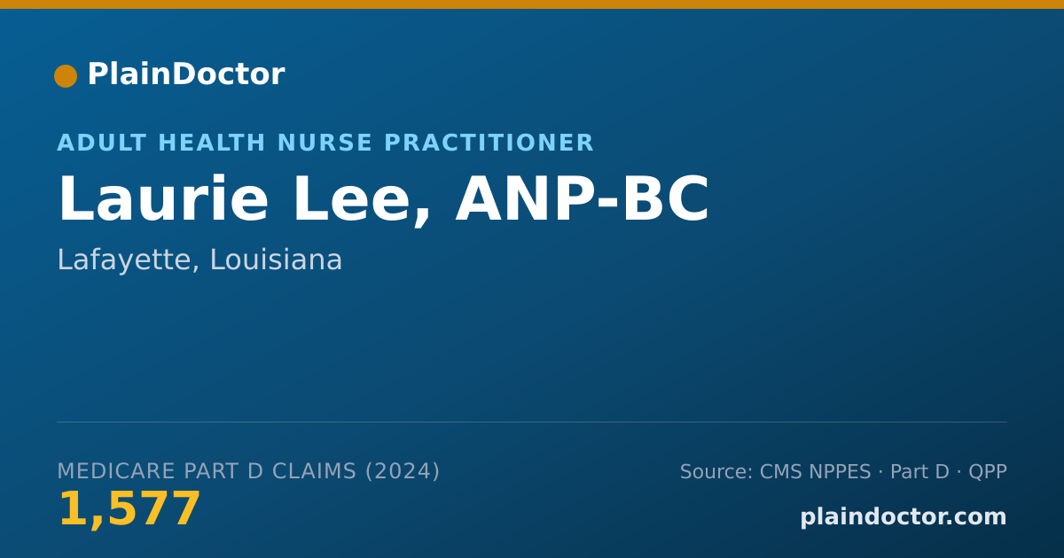 Shareable card for Laurie Lee, ANP-BC - Adult Health Nurse Practitioner, Lafayette, LA