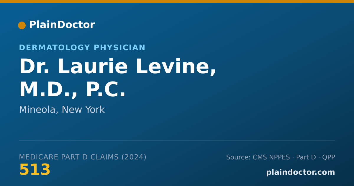 Shareable card for Laurie Levine, M.D., P.C. - Dermatology Physician, Mineola, NY