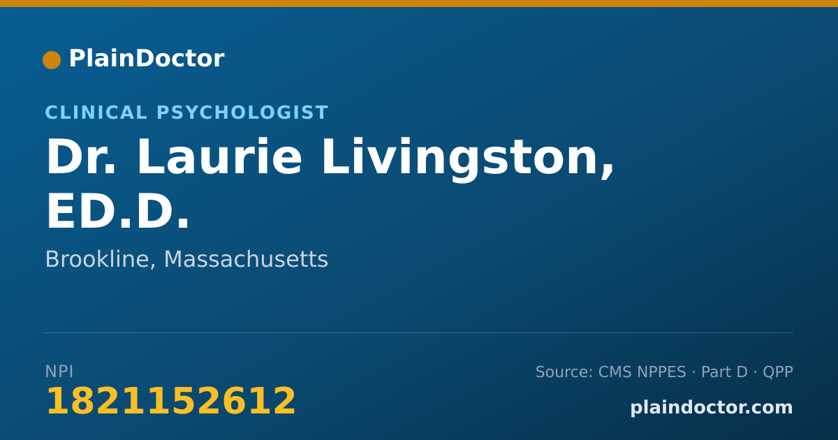 Shareable card for Laurie Livingston, ED.D. - Clinical Psychologist, Brookline, MA