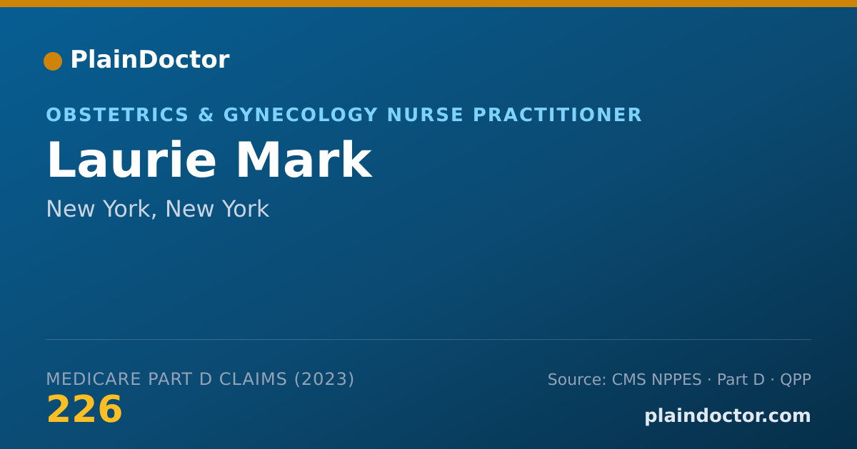 Shareable card for Laurie Mark - Obstetrics & Gynecology Nurse Practitioner, New York, NY