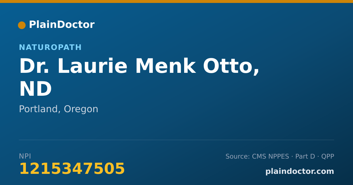 Shareable card for Laurie Menk Otto, ND - Naturopath, Portland, OR