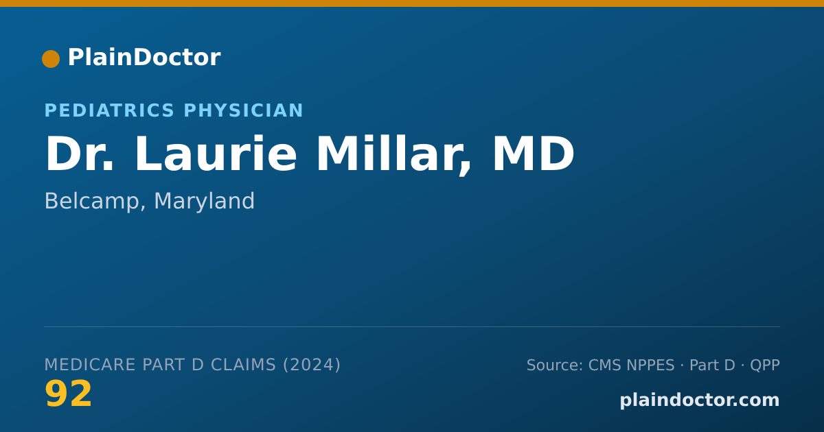 Shareable card for Laurie Millar, MD - Pediatric Emergency Medicine (Emergency Medicine) Physician, Belcamp, MD