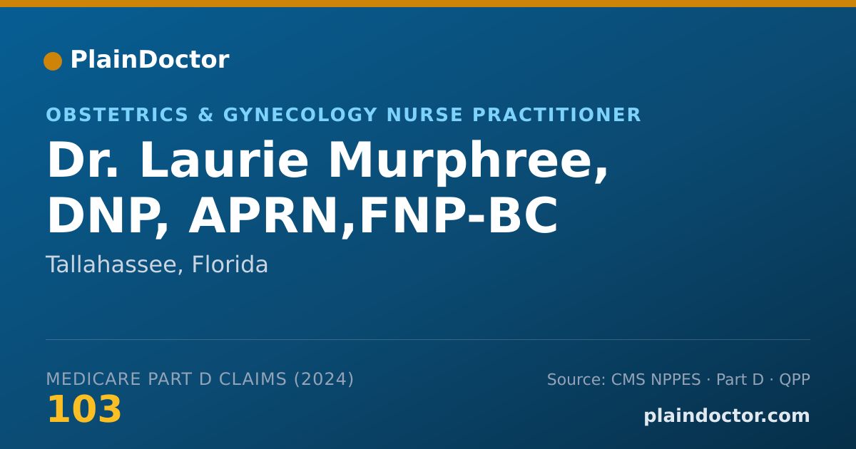 Shareable card for Laurie Murphree, DNP, APRN,FNP-BC - Family Nurse Practitioner, Tallahassee, FL