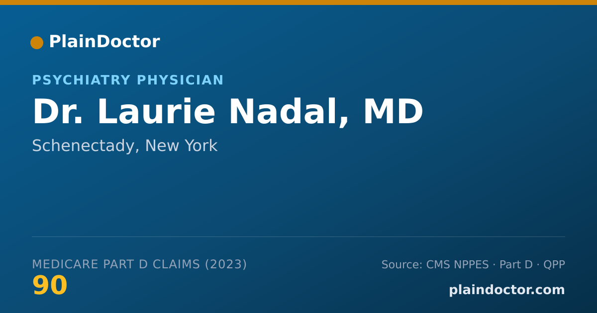 Shareable card for Laurie Nadal, MD - Psychiatry Physician, Schenectady, NY