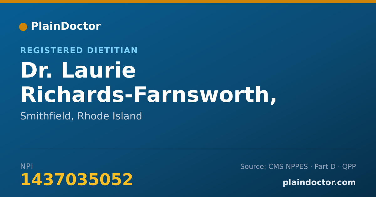 Shareable card for Laurie Richards-Farnsworth, RD - Registered Dietitian, Smithfield, RI