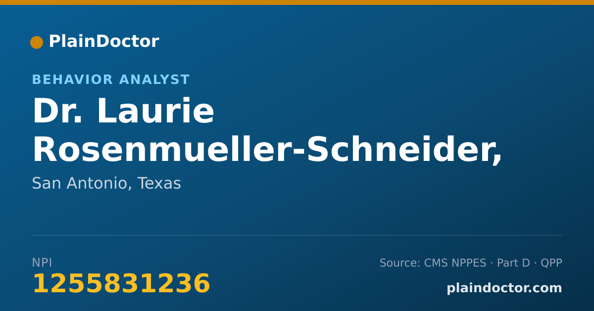 Shareable card for Laurie Rosenmueller-Schneider, RBT - Behavior Analyst, San Antonio, TX