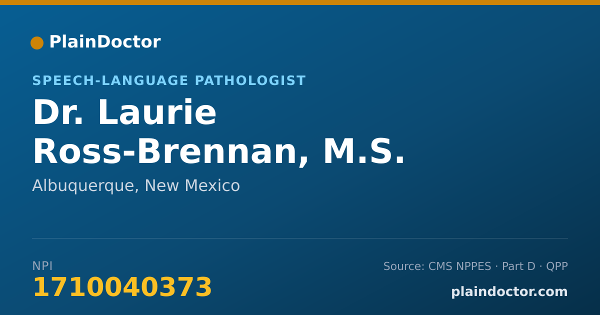 Shareable card for Laurie Ross-Brennan, M.S. CCC-SLP - Speech-Language Pathologist, Albuquerque, NM