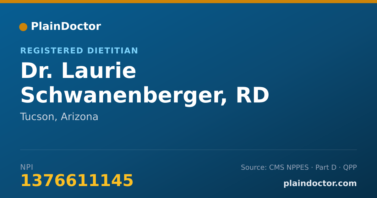 Shareable card for Laurie Schwanenberger, RD - Registered Dietitian, Tucson, AZ