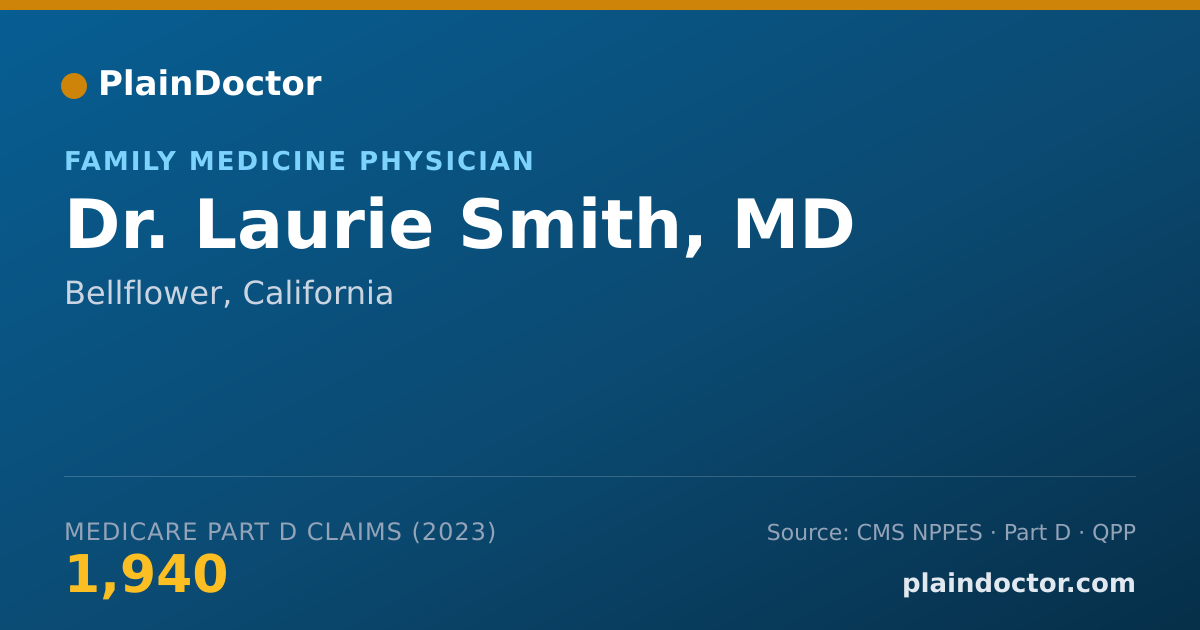 Shareable card for Laurie Smith, MD - Family Medicine Physician, Bellflower, CA