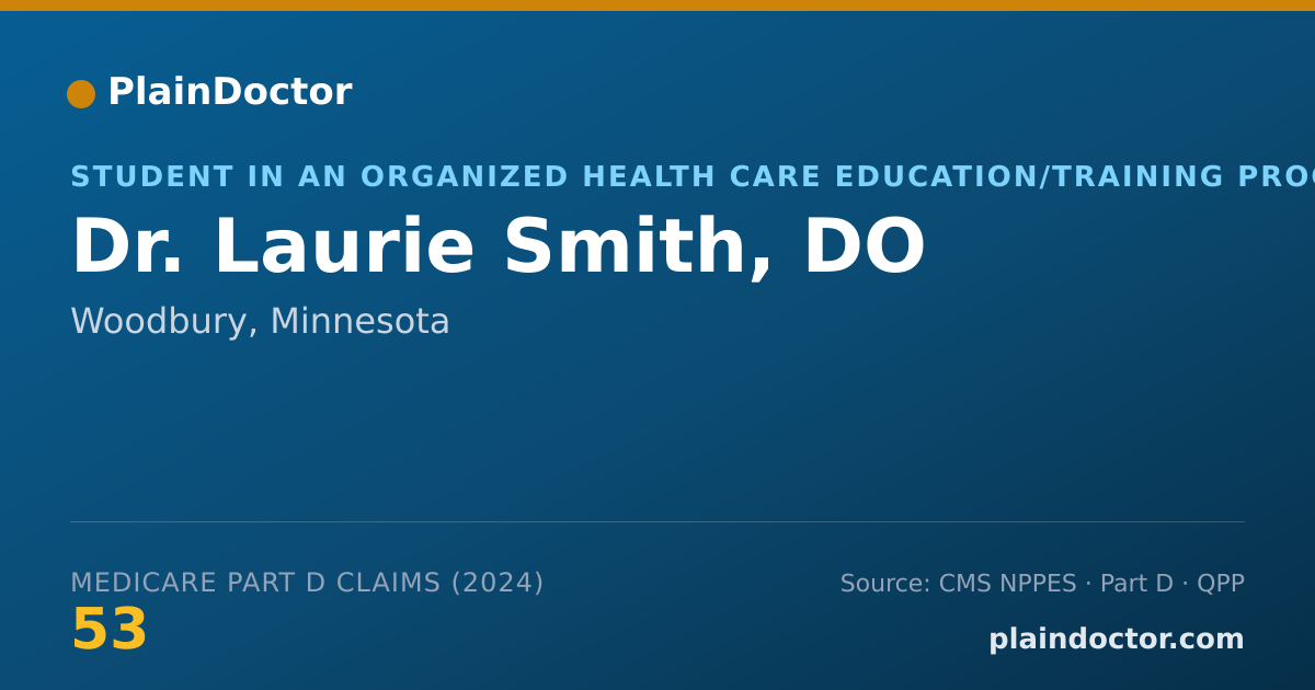 Shareable card for Laurie Smith, DO - Student in an Organized Health Care Education/Training Program, Woodbury, MN
