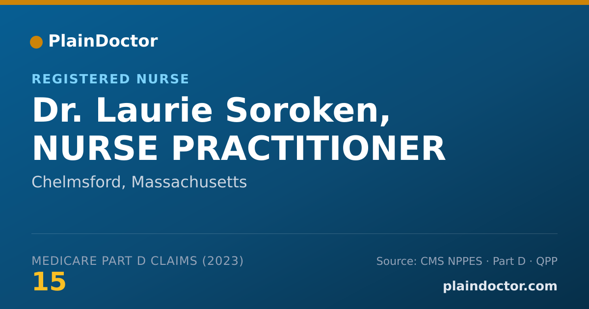 Shareable card for Laurie Soroken, NURSE PRACTITIONER - Registered Nurse, Chelmsford, MA