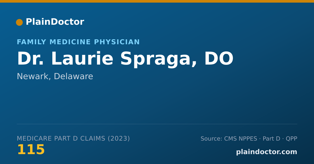 Shareable card for Laurie Spraga, DO - Family Medicine Physician, Newark, DE