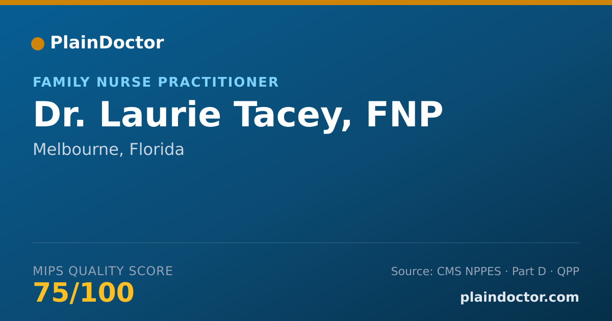 Shareable card for Laurie Tacey, FNP - Family Nurse Practitioner, Melbourne, FL