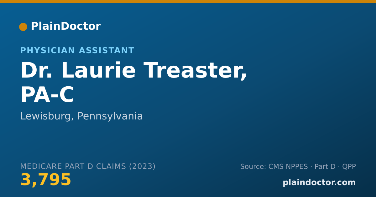Shareable card for Laurie Treaster, PA-C - Physician Assistant, Lewisburg, PA