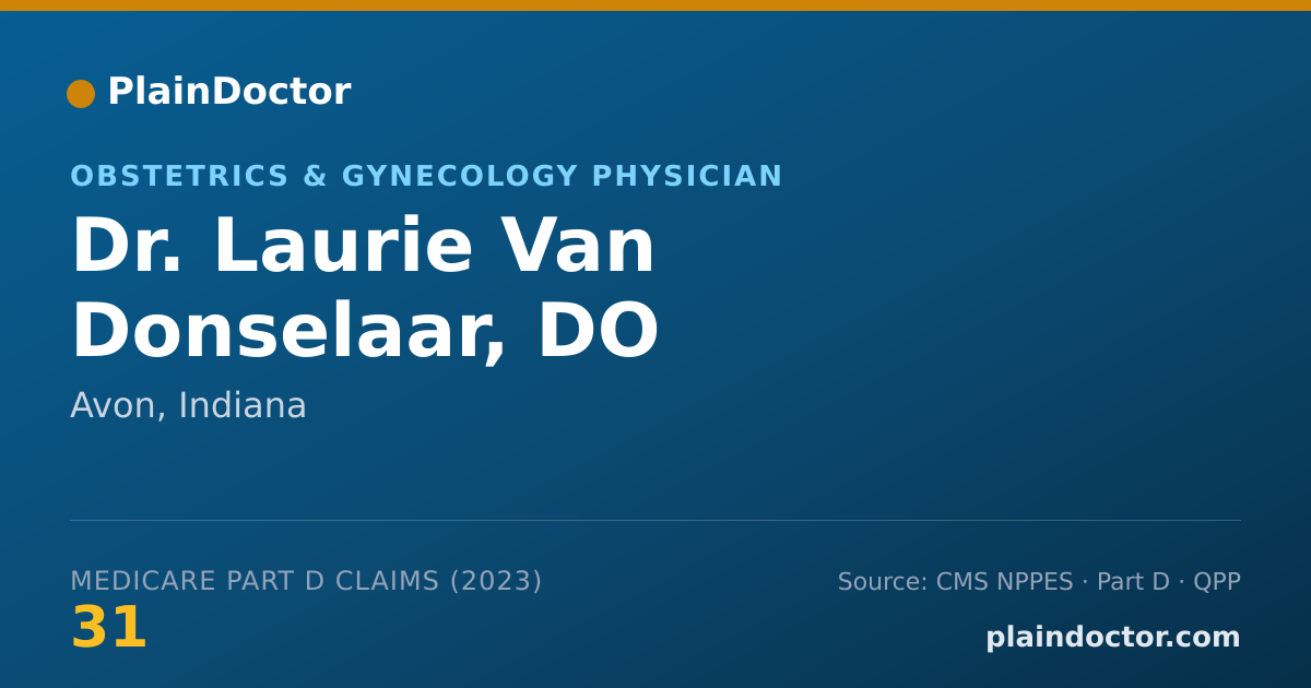 Shareable card for Laurie Van Donselaar, DO - Obstetrics & Gynecology Physician, Avon, IN