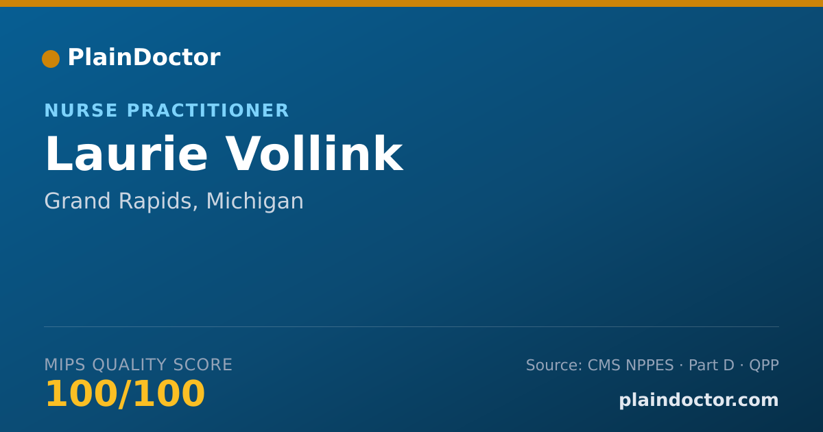 Shareable card for Laurie Vollink - Nurse Practitioner, Grand Rapids, MI