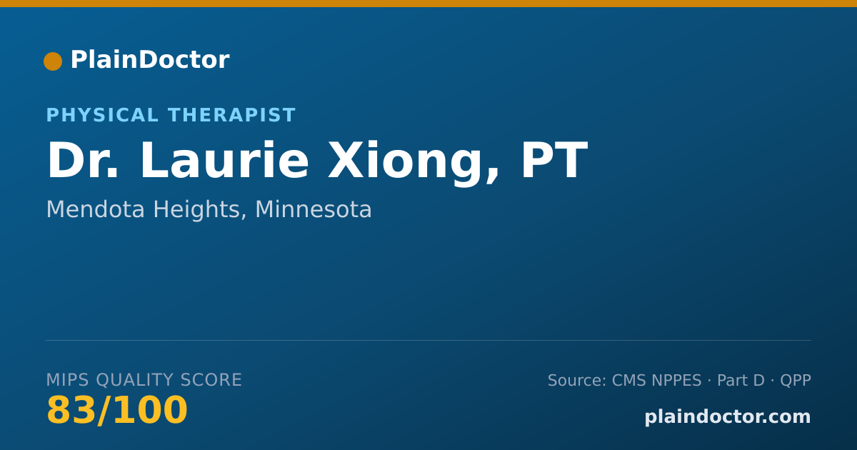 Shareable card for Laurie Xiong, PT - Physical Therapist, Mendota Heights, MN