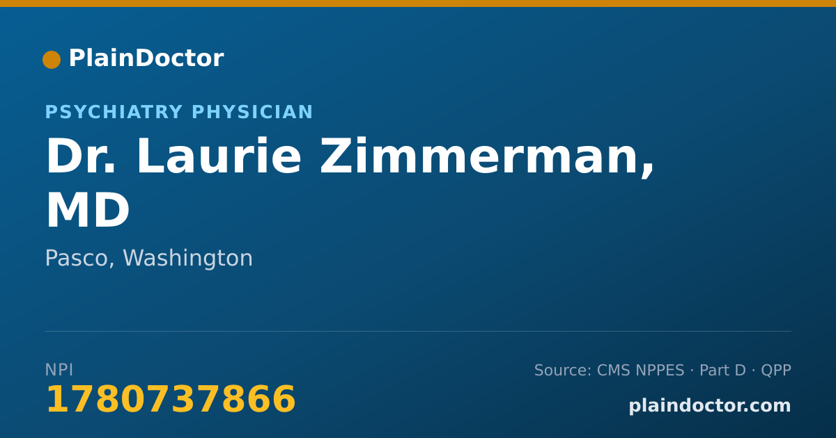 Shareable card for Laurie Zimmerman, MD - Psychiatry Physician, Pasco, WA